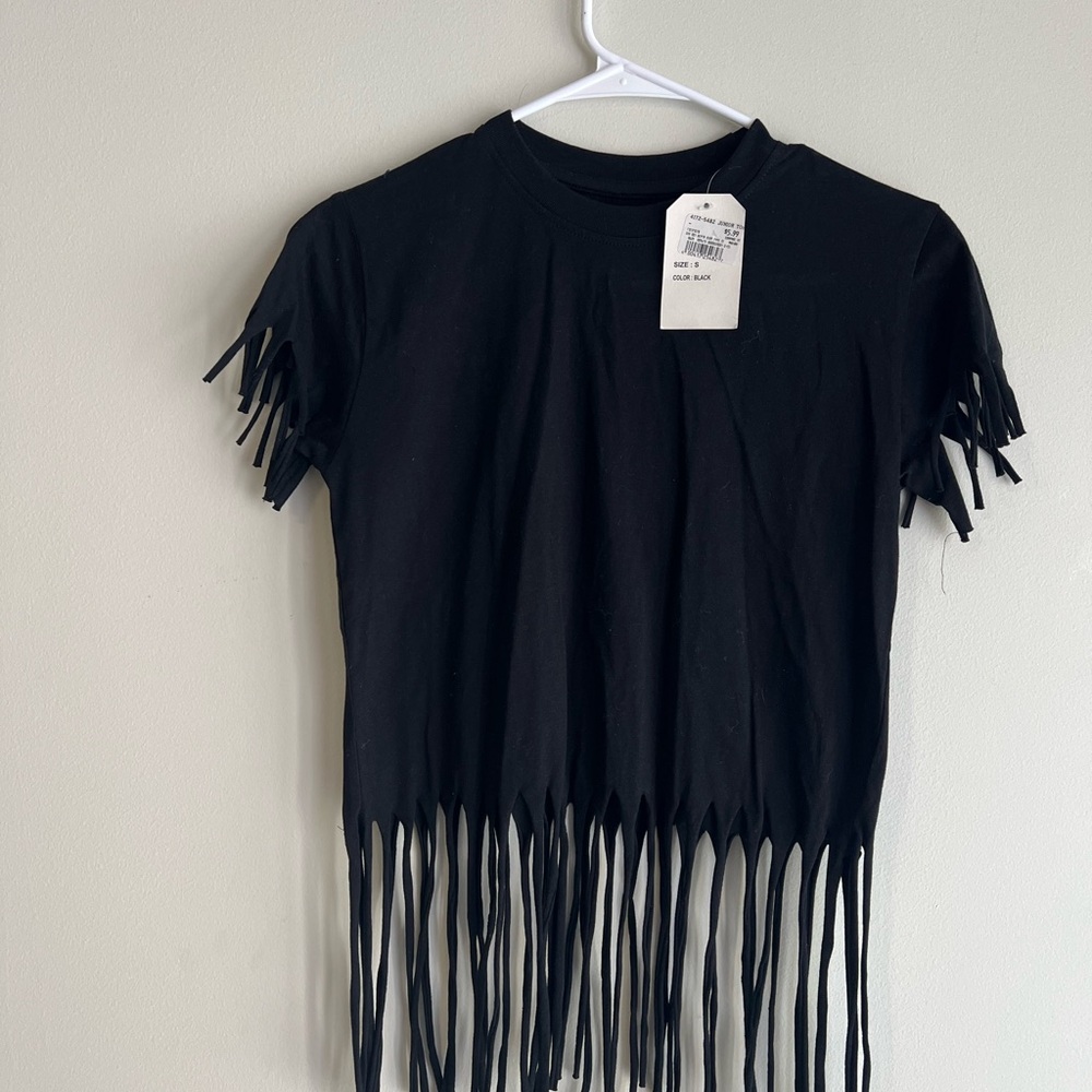 Black Fringe Women's Tank Top